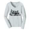 Ladies Long Sleeve Fan Favorite V Neck Tee Thumbnail