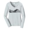 Ladies Long Sleeve Fan Favorite V Neck Tee Thumbnail