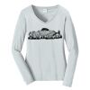 Ladies Long Sleeve Fan Favorite V Neck Tee Thumbnail