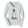 Ladies Long Sleeve Fan Favorite V Neck Tee Thumbnail