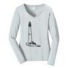 Ladies Long Sleeve Fan Favorite V Neck Tee Thumbnail