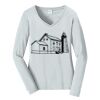 Ladies Long Sleeve Fan Favorite V Neck Tee Thumbnail