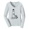 Ladies Long Sleeve Fan Favorite V Neck Tee Thumbnail