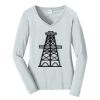 Ladies Long Sleeve Fan Favorite V Neck Tee Thumbnail