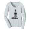 Ladies Long Sleeve Fan Favorite V Neck Tee Thumbnail