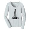 Ladies Long Sleeve Fan Favorite V Neck Tee Thumbnail