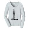 Ladies Long Sleeve Fan Favorite V Neck Tee Thumbnail