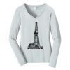 Ladies Long Sleeve Fan Favorite V Neck Tee Thumbnail