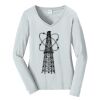 Ladies Long Sleeve Fan Favorite V Neck Tee Thumbnail