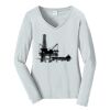 Ladies Long Sleeve Fan Favorite V Neck Tee Thumbnail