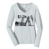 Ladies Long Sleeve Fan Favorite V Neck Tee Thumbnail