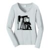 Ladies Long Sleeve Fan Favorite V Neck Tee Thumbnail