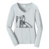 Ladies Long Sleeve Fan Favorite V Neck Tee Thumbnail