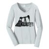 Ladies Long Sleeve Fan Favorite V Neck Tee Thumbnail