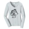 Ladies Long Sleeve Fan Favorite V Neck Tee Thumbnail