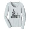 Ladies Long Sleeve Fan Favorite V Neck Tee Thumbnail