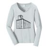 Ladies Long Sleeve Fan Favorite V Neck Tee Thumbnail