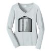 Ladies Long Sleeve Fan Favorite V Neck Tee Thumbnail