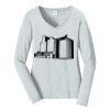 Ladies Long Sleeve Fan Favorite V Neck Tee Thumbnail