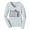 Ladies Long Sleeve Fan Favorite V Neck Tee Thumbnail