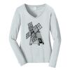 Ladies Long Sleeve Fan Favorite V Neck Tee Thumbnail