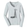 Ladies Long Sleeve Fan Favorite V Neck Tee Thumbnail