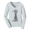 Ladies Long Sleeve Fan Favorite V Neck Tee Thumbnail