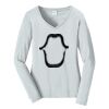 Ladies Long Sleeve Fan Favorite V Neck Tee Thumbnail