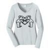 Ladies Long Sleeve Fan Favorite V Neck Tee Thumbnail