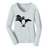 Ladies Long Sleeve Fan Favorite V Neck Tee Thumbnail