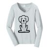 Ladies Long Sleeve Fan Favorite V Neck Tee Thumbnail