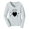 Ladies Long Sleeve Fan Favorite V Neck Tee Thumbnail