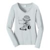 Ladies Long Sleeve Fan Favorite V Neck Tee Thumbnail