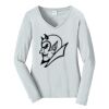 Ladies Long Sleeve Fan Favorite V Neck Tee Thumbnail