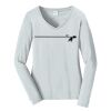 Ladies Long Sleeve Fan Favorite V Neck Tee Thumbnail