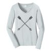 Ladies Long Sleeve Fan Favorite V Neck Tee Thumbnail