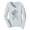 Ladies Long Sleeve Fan Favorite V Neck Tee Thumbnail