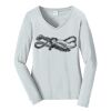 Ladies Long Sleeve Fan Favorite V Neck Tee Thumbnail