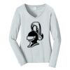 Ladies Long Sleeve Fan Favorite V Neck Tee Thumbnail