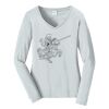 Ladies Long Sleeve Fan Favorite V Neck Tee Thumbnail