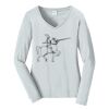 Ladies Long Sleeve Fan Favorite V Neck Tee Thumbnail