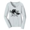 Ladies Long Sleeve Fan Favorite V Neck Tee Thumbnail