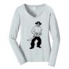 Ladies Long Sleeve Fan Favorite V Neck Tee Thumbnail