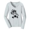 Ladies Long Sleeve Fan Favorite V Neck Tee Thumbnail