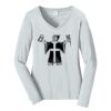 Ladies Long Sleeve Fan Favorite V Neck Tee Thumbnail