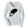 Ladies Long Sleeve Fan Favorite V Neck Tee Thumbnail