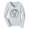 Ladies Long Sleeve Fan Favorite V Neck Tee Thumbnail