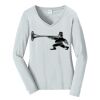 Ladies Long Sleeve Fan Favorite V Neck Tee Thumbnail