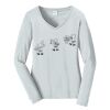 Ladies Long Sleeve Fan Favorite V Neck Tee Thumbnail