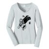 Ladies Long Sleeve Fan Favorite V Neck Tee Thumbnail